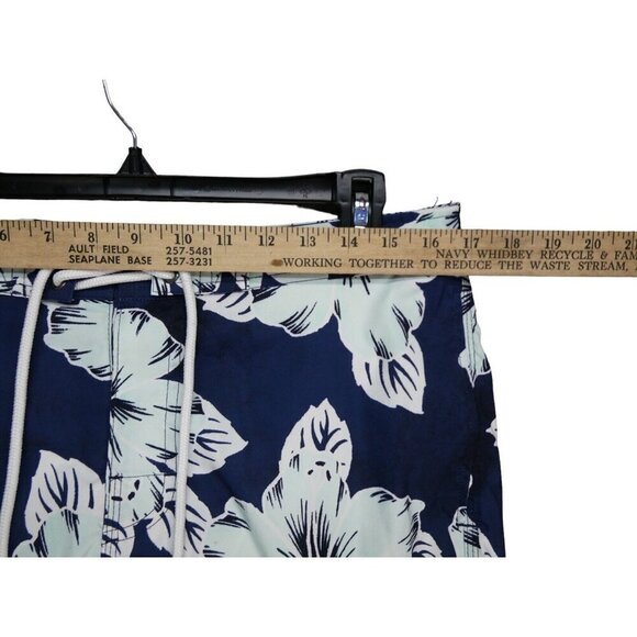 Abercrombie & Fitch A&F Mens Size 31 Blue Floral Hawaii Swim Trunks Board Shorts - Picture 8 of 11